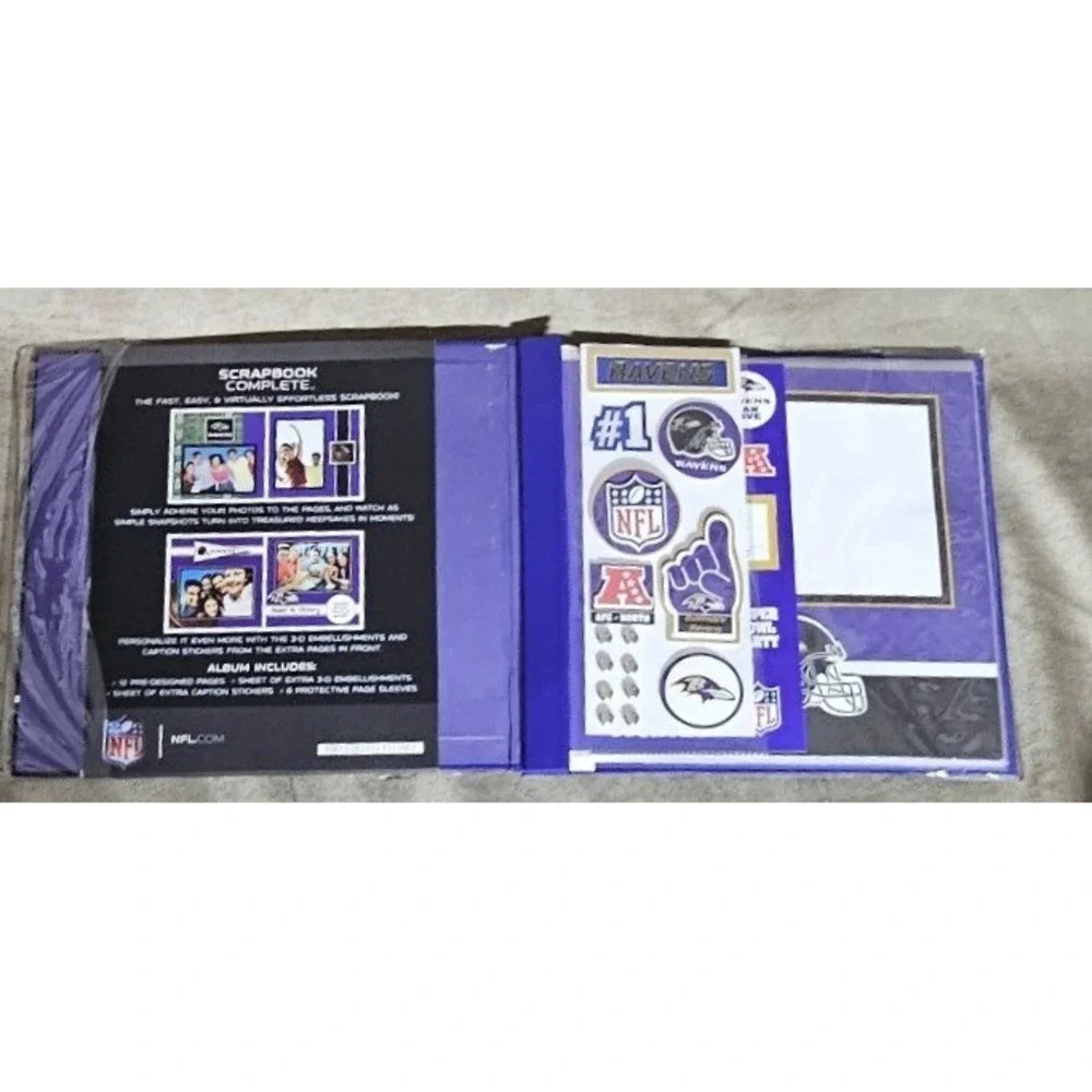 NFL Baltimore Ravens Scrapbook Complete Kit 8x8 12 Pages C.R. Gibson New